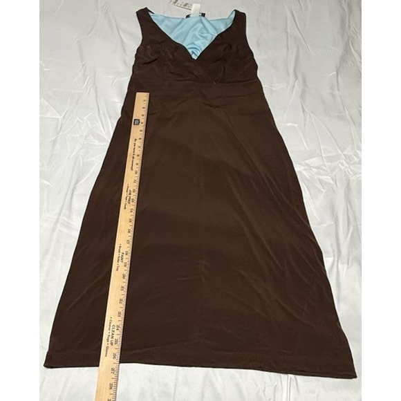 NWT  B. MOSS  STRETCH Brown Sleeveless DRESS Size 10 Made In‎ USA 100% Polyester - Picture 7 of 10